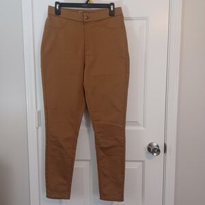 Nobo High Rise Cognac Pull On Jeggings Sz L //